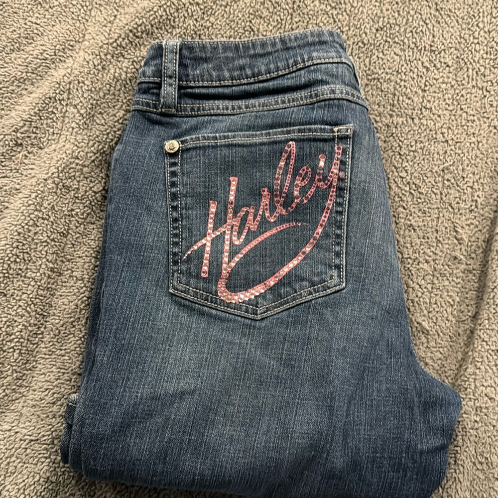 Harley pink bling jeans. Size 12.